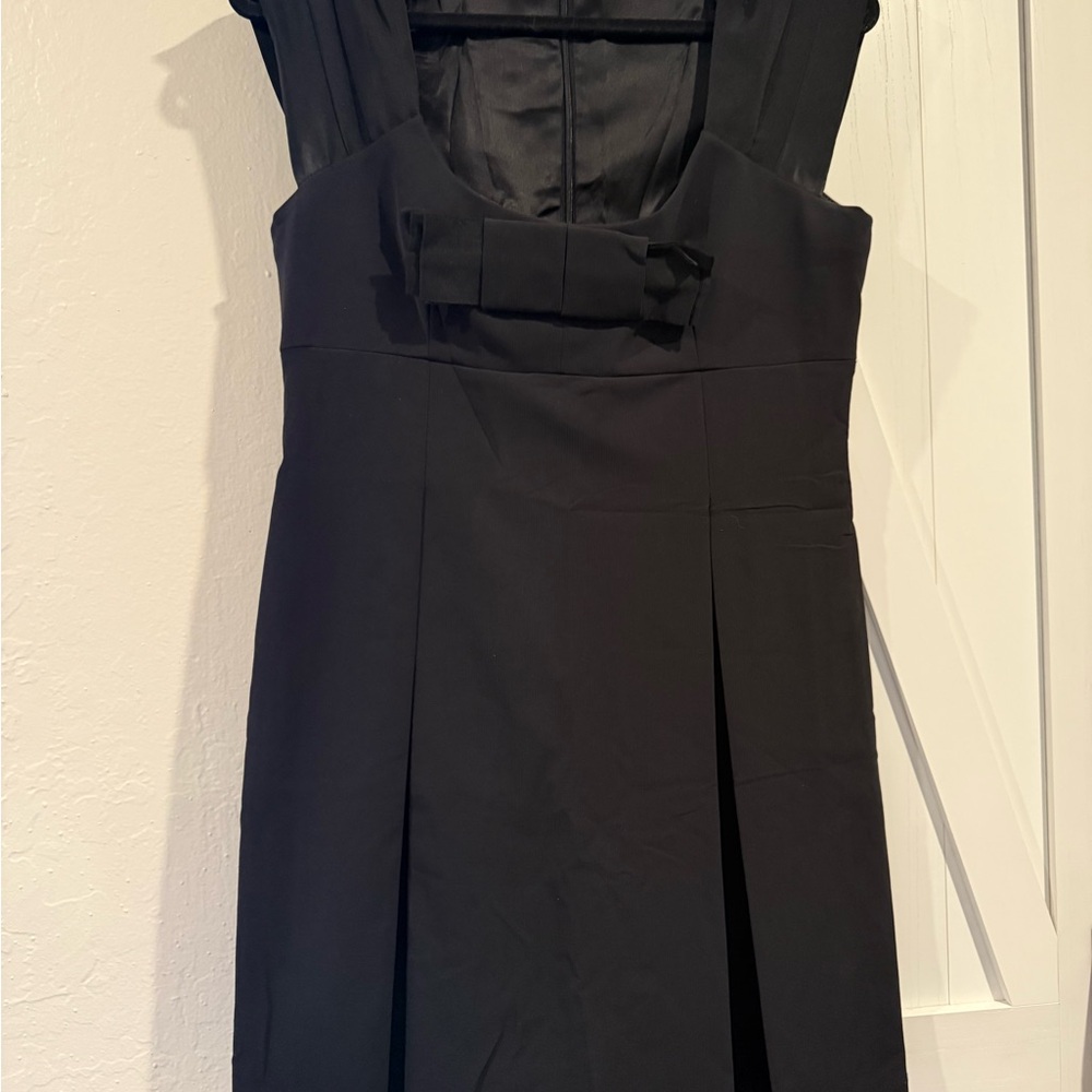 Alice & Olivia Women’s Black Bow-Accent Sleeveless Dress